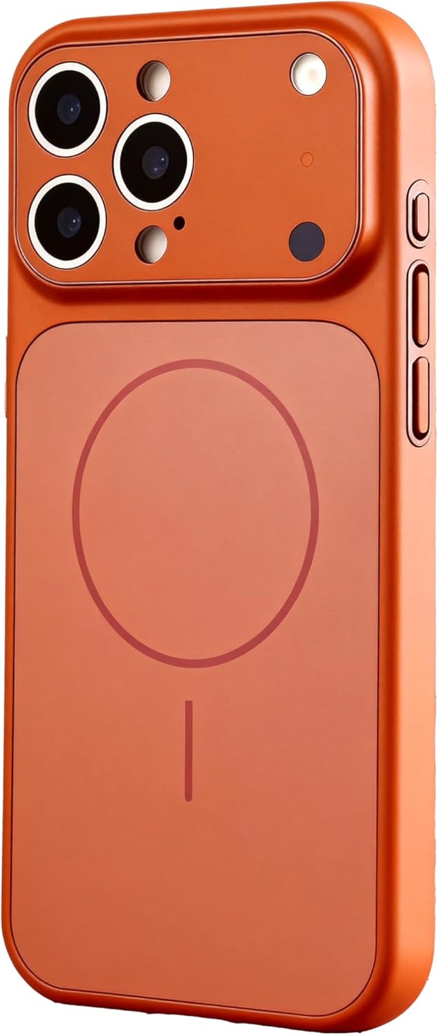 Magnetic Case for iPhone 16 Pro Max — Camera Glass, Orange