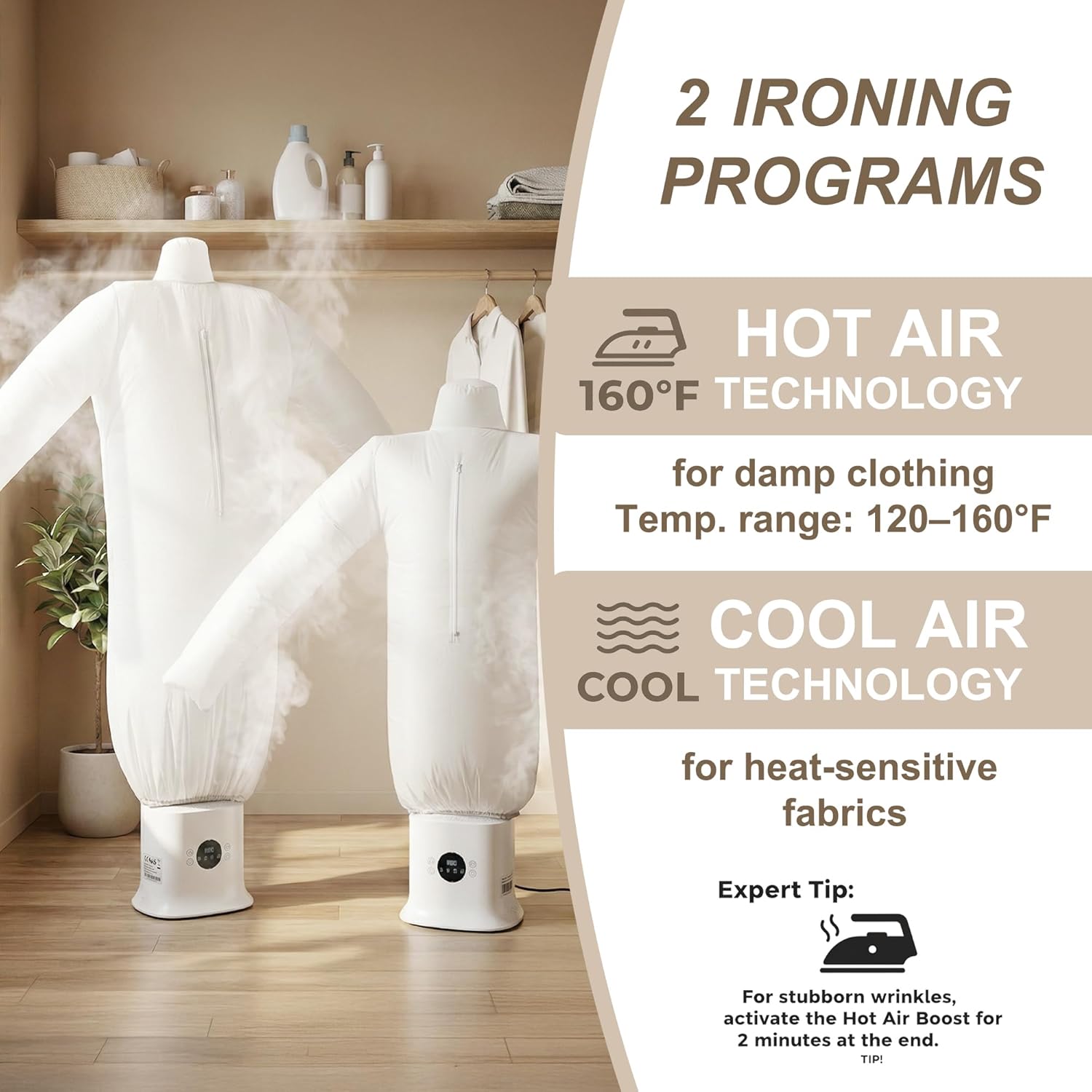 Automatic Garment Steamer and Dryer — 3-in-1, 1250W